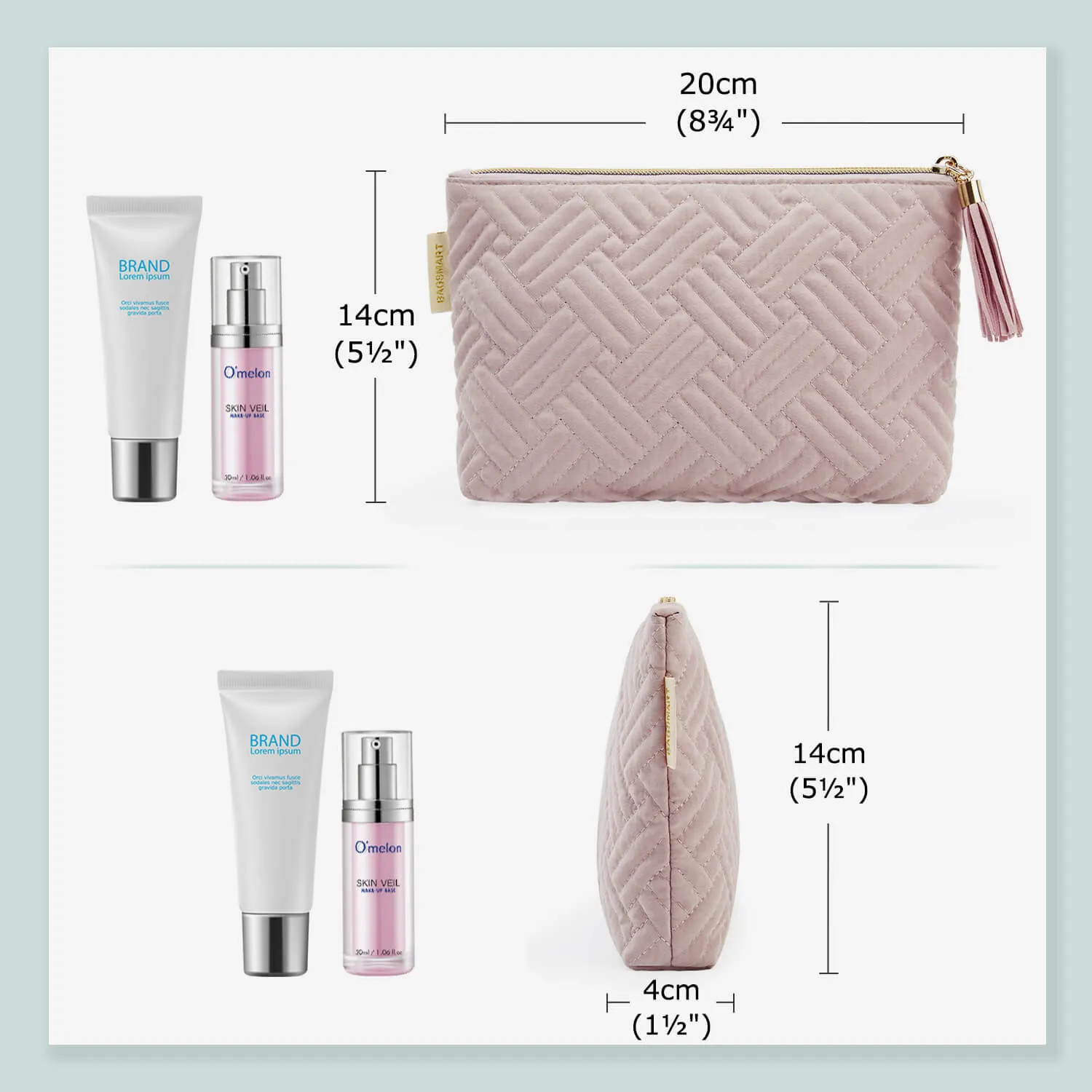 Elegant Roomy Makeup Bags