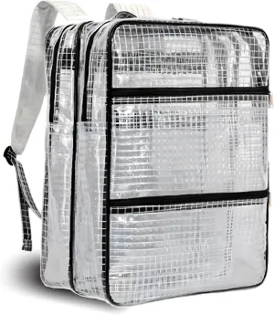 Engineer Bag, Tool Backpack Transparent Clean Room Tool Backpack Accessories Mesh Transparent Bag For Technician Repairman, Engineer Electrician (Black,13.78inx7.87inx17.72in)