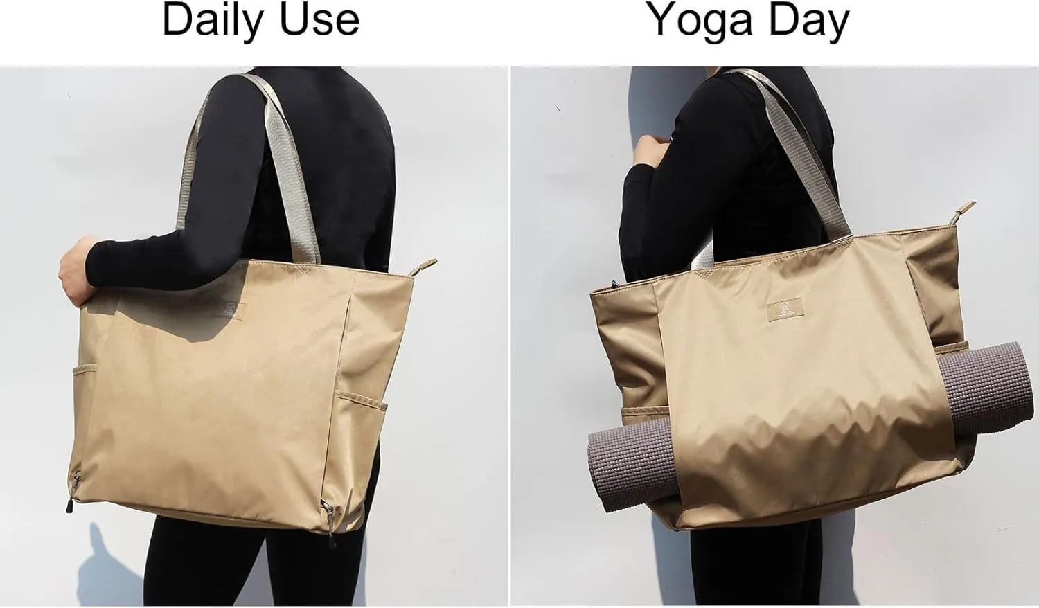 ESVAN Yoga Mat Bag Yoga Tote Carrier Shoulder Bag Carryall Tote for Office,Yoga,Pilates,Travel,Beach and Gym