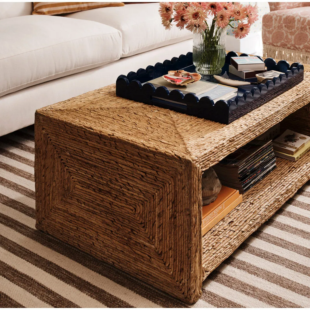 Evana Open Storage Woven Coffee Table Birch Lane™