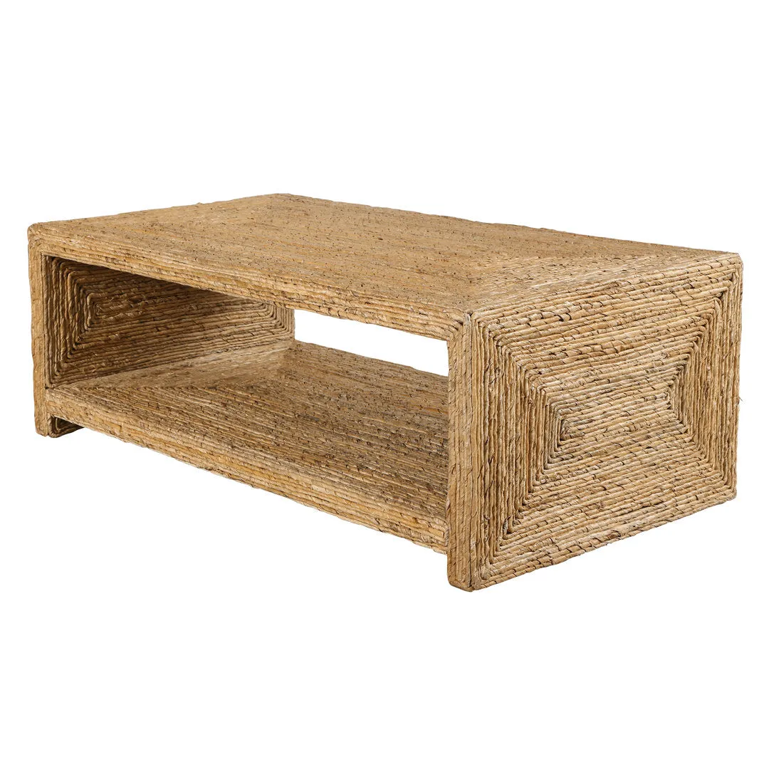 Evana Open Storage Woven Coffee Table Birch Lane™