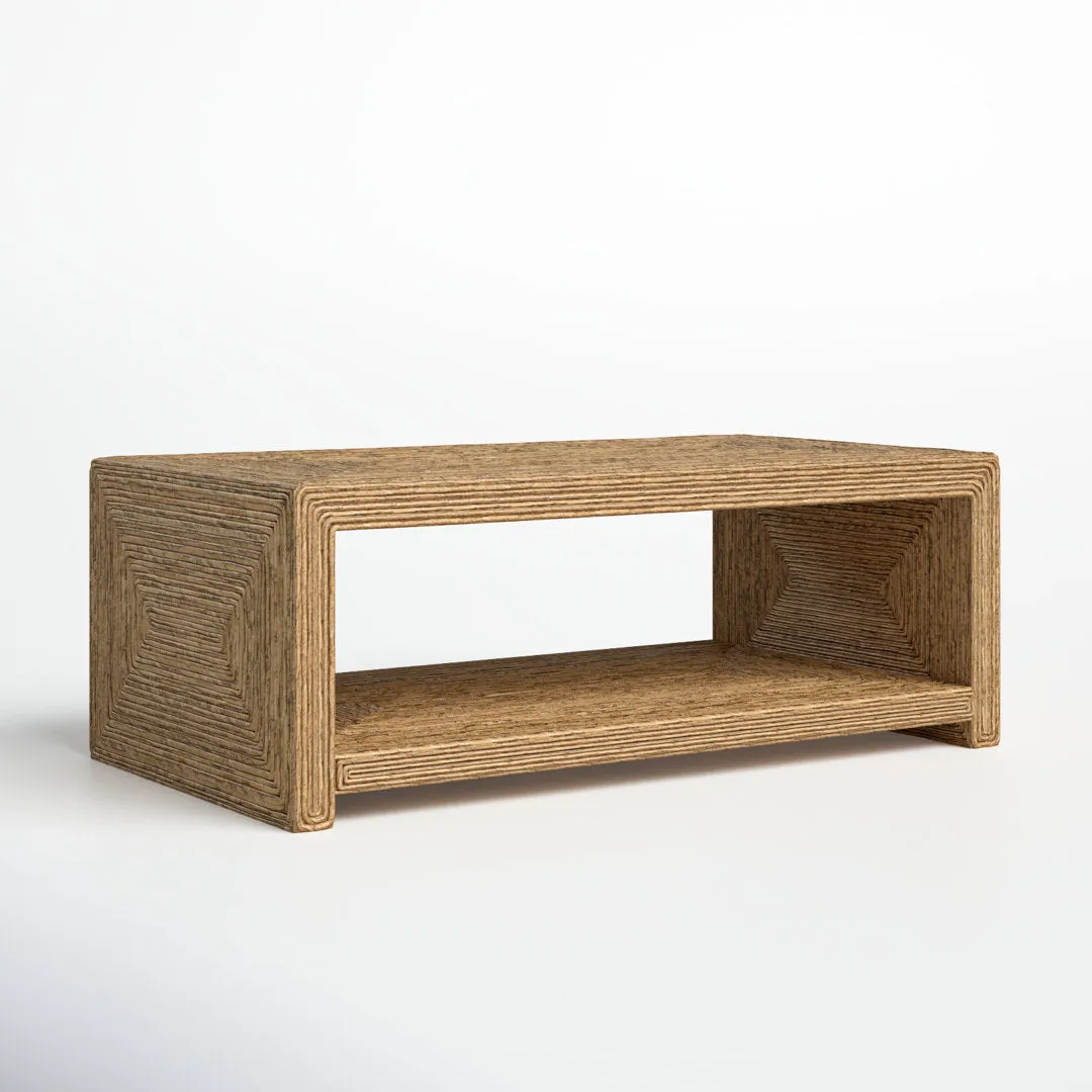 Evana Open Storage Woven Coffee Table Birch Lane™