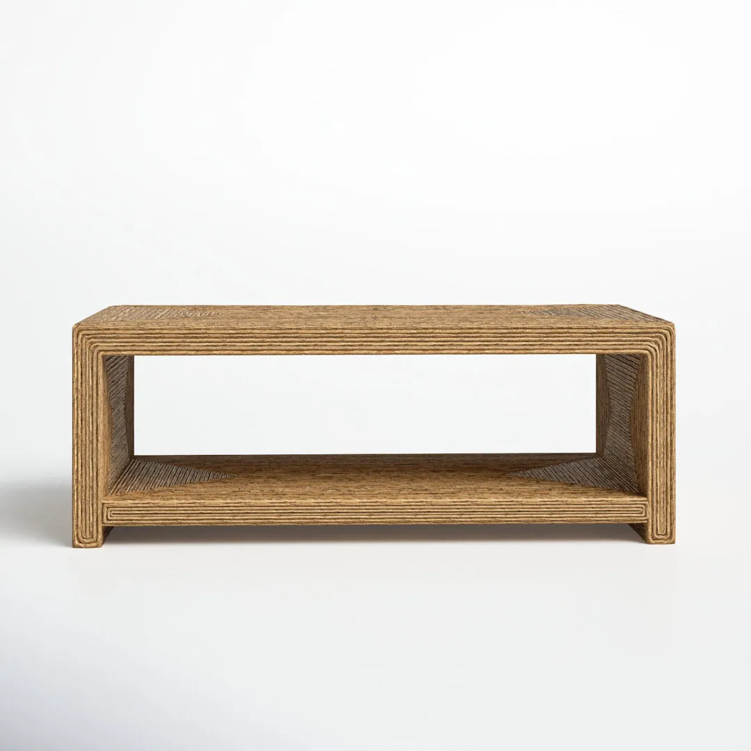Evana Open Storage Woven Coffee Table Birch Lane™