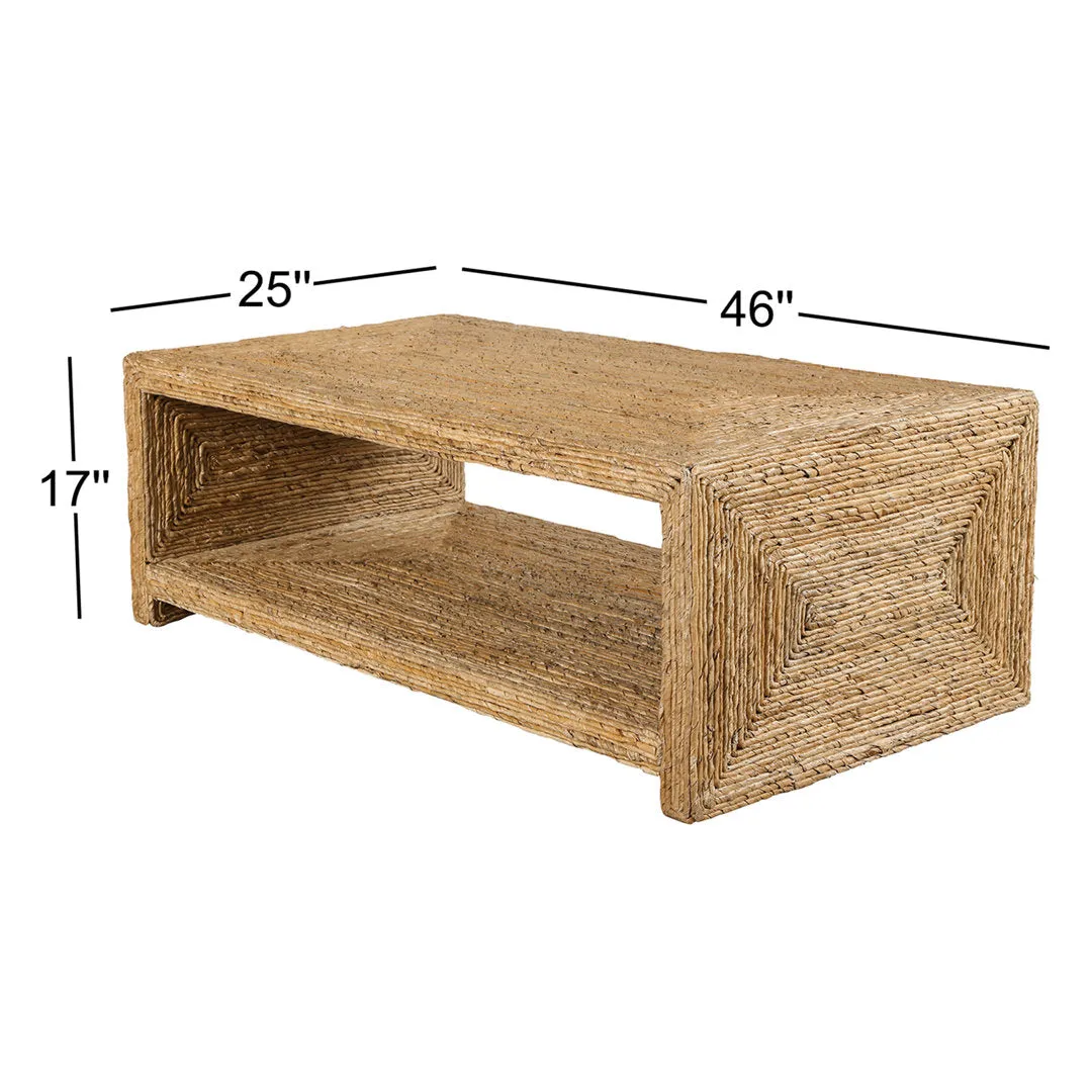 Evana Open Storage Woven Coffee Table Birch Lane™