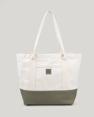 Everyday Tote: Canvas on Leather