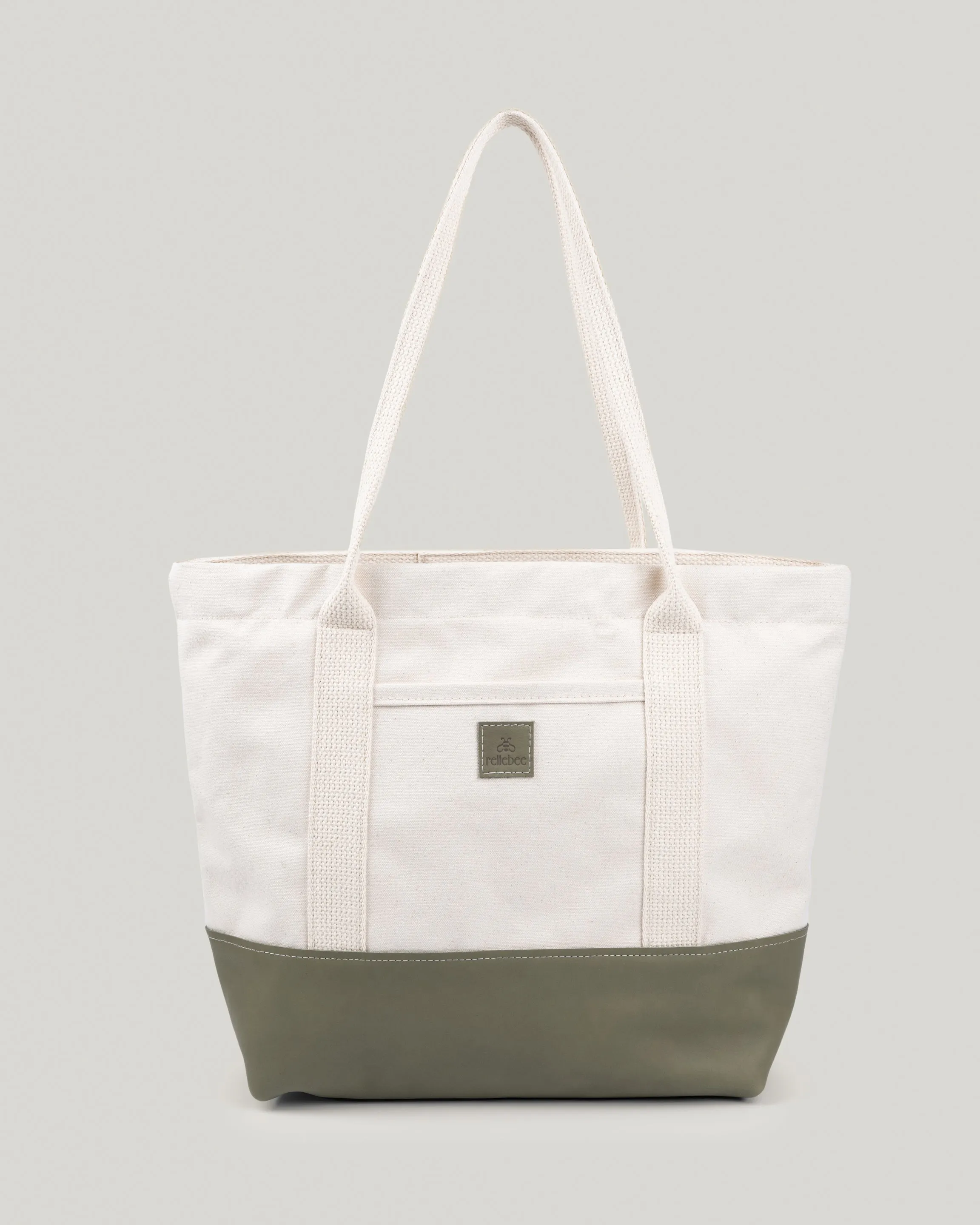 Everyday Tote: Canvas on Leather