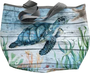 Extra Large Beach Themed Patterned 7 Pocket Mesh Sandproof Water Resistant Beach Bag