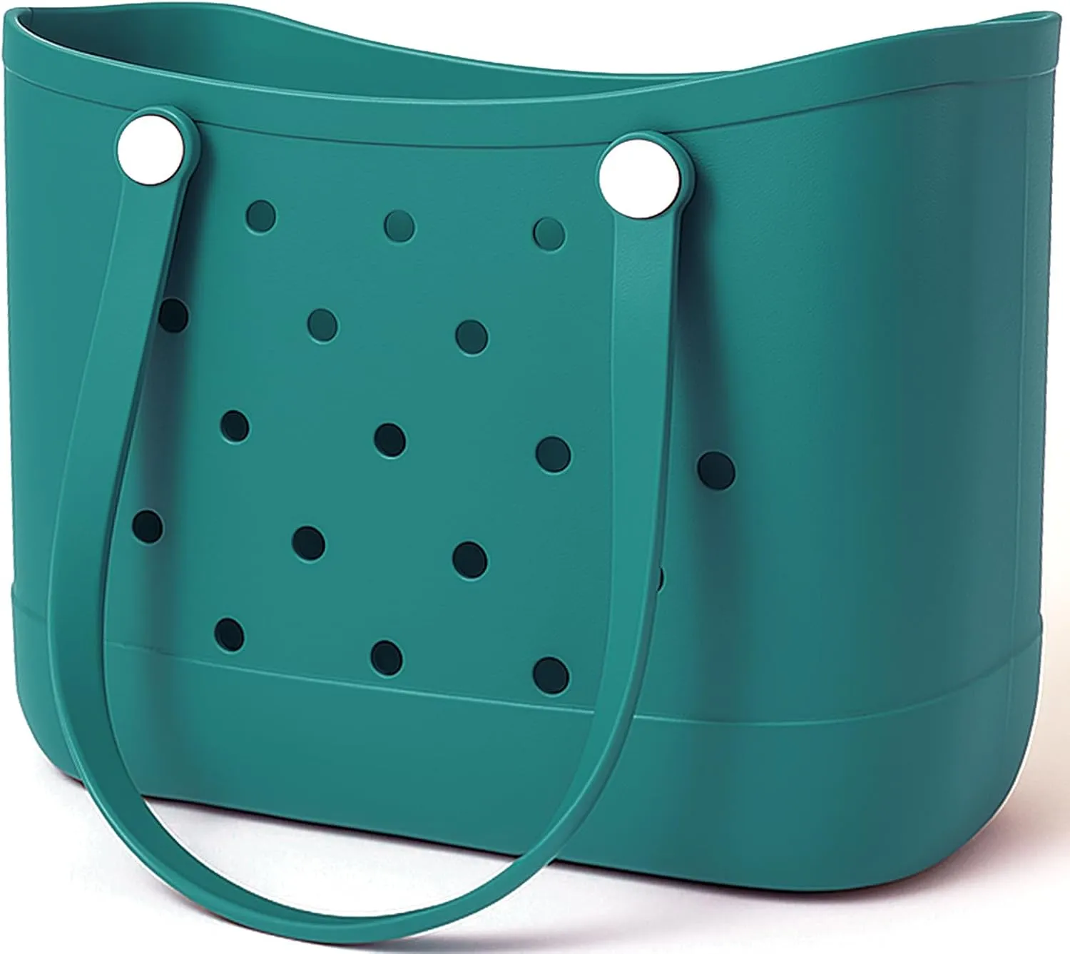 Extra Large Tote Bag, 19"x10"x14" Upgraded Waterproof Rubber Beach Bag, Durable Washable Lightweight Travel Bag