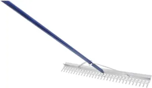 Extreme Max 3005.4095 36" Commercial-Grade Screening Rake for Beach and Lawn Care with 66" Handle,Silver