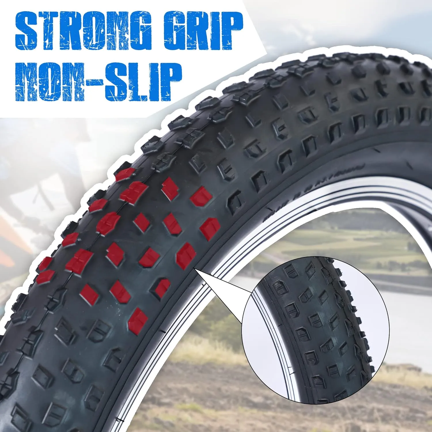 Fat Bike Tire 20"x3" Compatible Replacement Bicycle Tire for Mountain Snow and Beach Bike