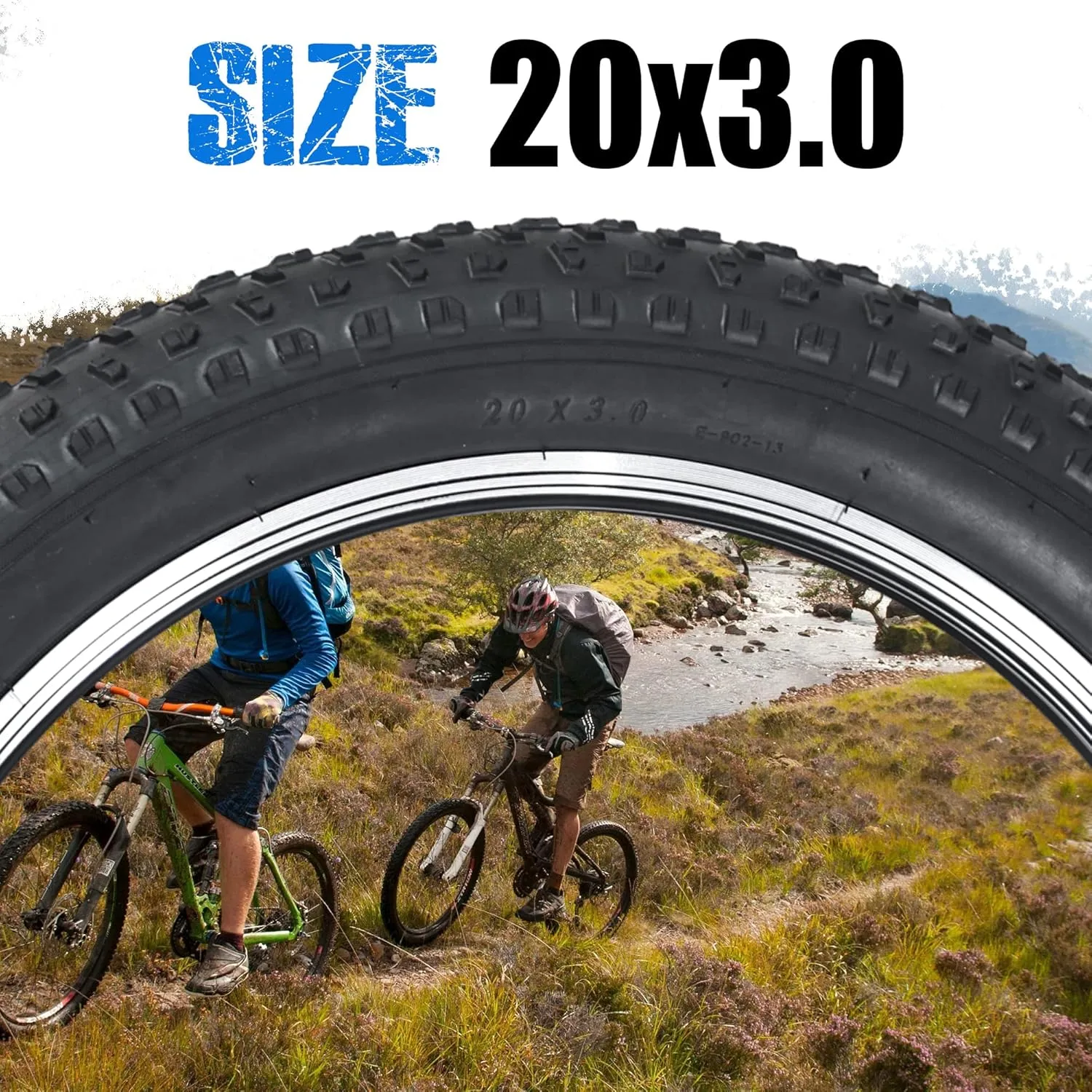 Fat Bike Tire 20"x3" Compatible Replacement Bicycle Tire for Mountain Snow and Beach Bike