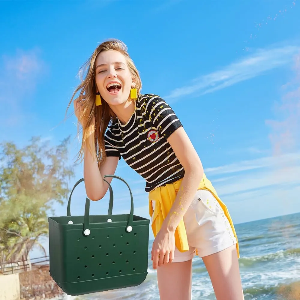 Fazhesici Beach Bag Waterproof Travel Tote Bag Washable Open Tote Bag for Beach Boat Pool Work