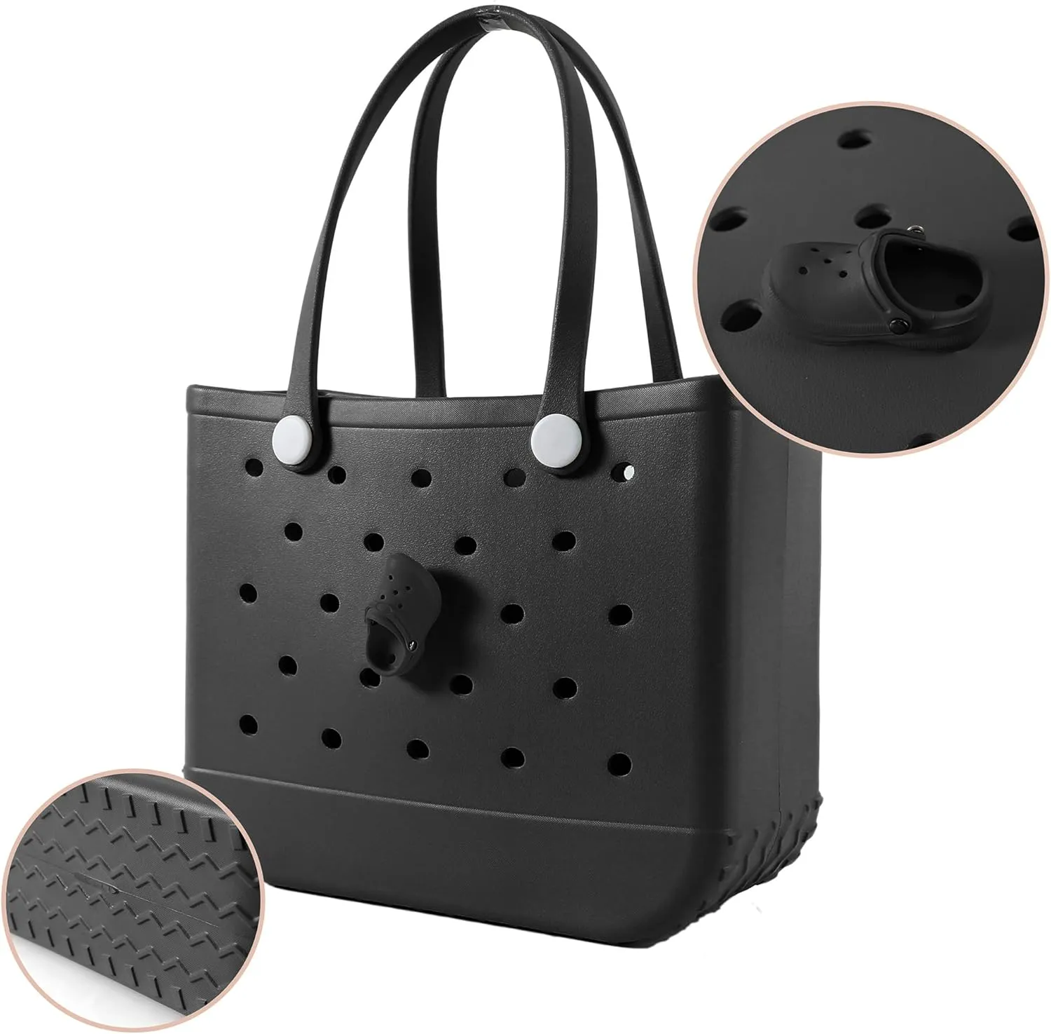 Fazhesici Beach Bag Waterproof Travel Tote Bag Washable Open Tote Bag for Beach Boat Pool Work