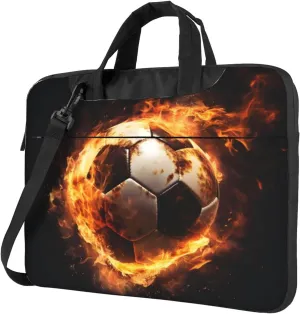 Firey Sports Ball Soccer Laptop Case Bag Computer Messenger Bag Briefcase Laptop Sleeve