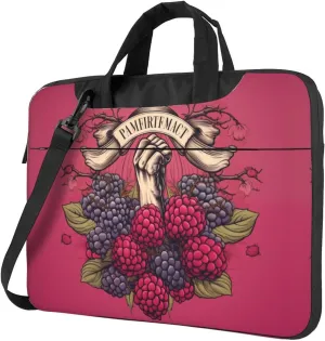 Fists and fruits of victory portable single-shoulder laptop bag, a must-have for multifunctional business travel, made of Oxford cloth, stylish shockproof design, size is 14 in