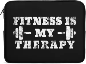 Fitness is My Therapy Laptop Sleeve 13/15 Inch Durable Briefcase Cover Shockproof Protective Case Handbags Portable Laptop Bag