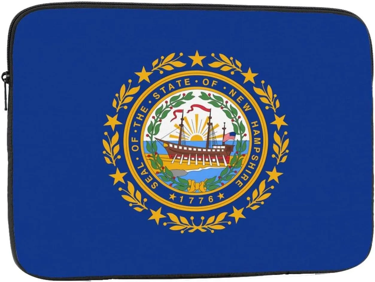 Flag of New Hampshire Pattern Shockproof Portable Laptop 13 inch Sleeve Bag for Men and Women - Ideal for Business Travel, School, and Daily Use