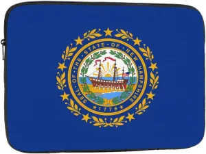 Flag of New Hampshire Pattern Shockproof Portable Laptop 13 inch Sleeve Bag for Men and Women - Ideal for Business Travel, School, and Daily Use