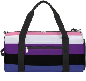Flags of Gender Fluid Gym Bag-Workout Organizer with Water Resistant Compartments for Gym Lovers, style-42-5