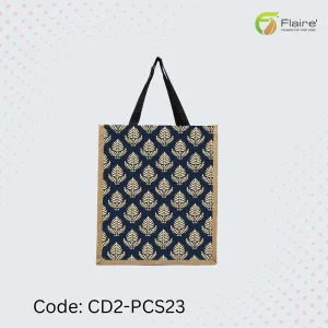 Flaire - Handmade Grocery Bag with Jute, Pakistani Traditional Handcrafted Product.