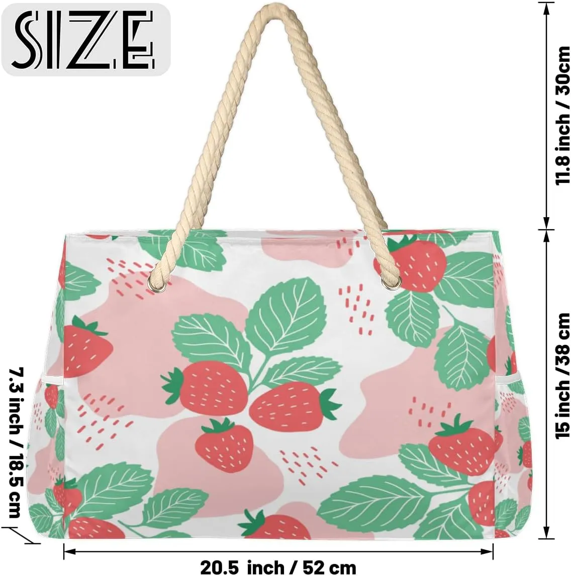 Flamingo Flowers Beach Bags for Women Large Beach Tote with Zipper Waterproof Travel Sandproof Shoulder Pool Bag