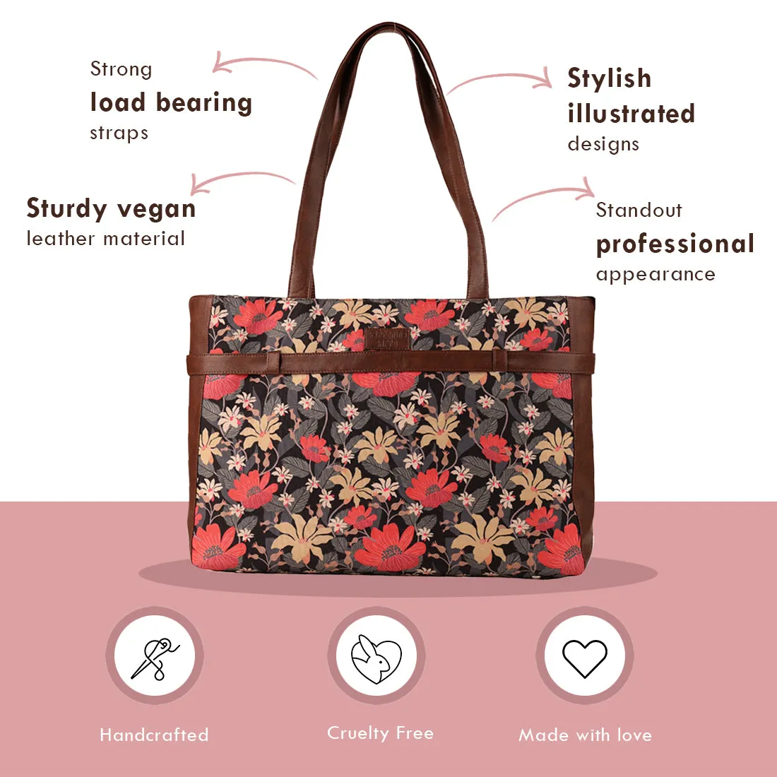 Floral Bouquet Laptop Bags For Women