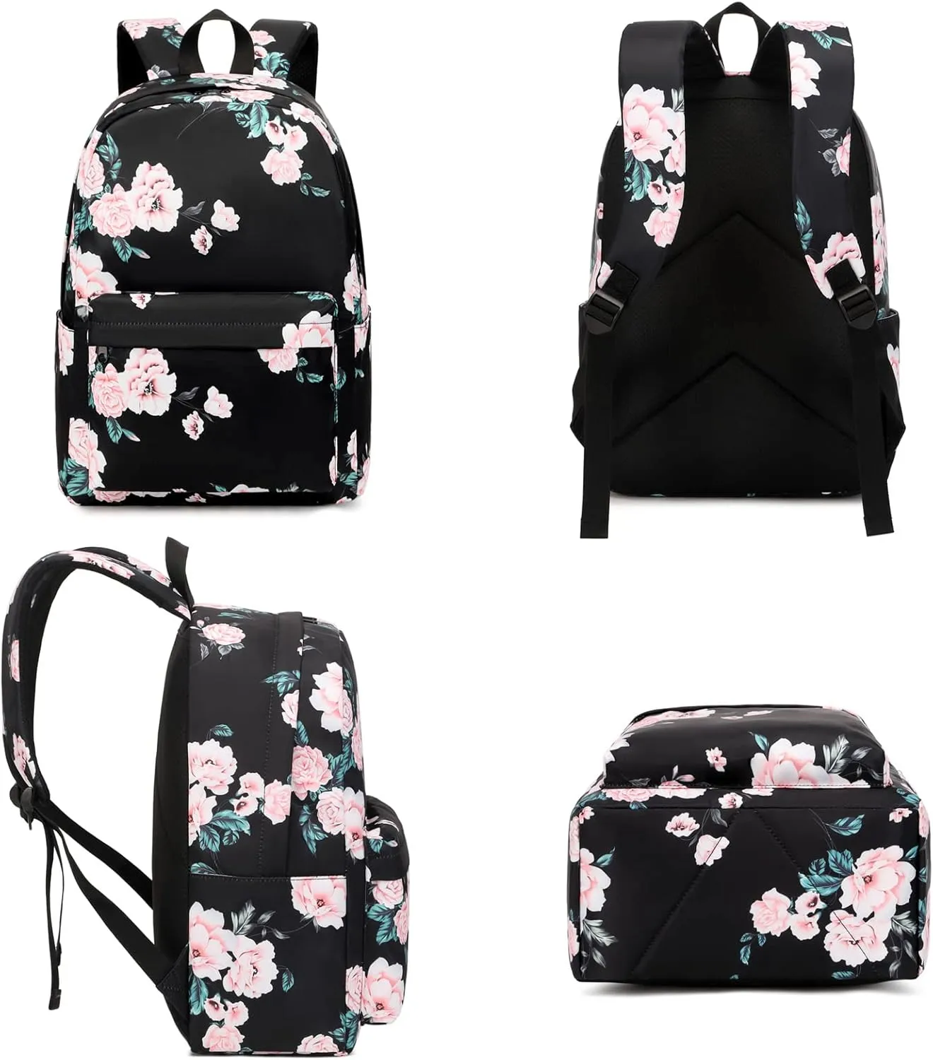 Floral School Backpack for Girls Womens, School Bags Collge Bookbags Laptop Backpacks for Kids Teens Adults