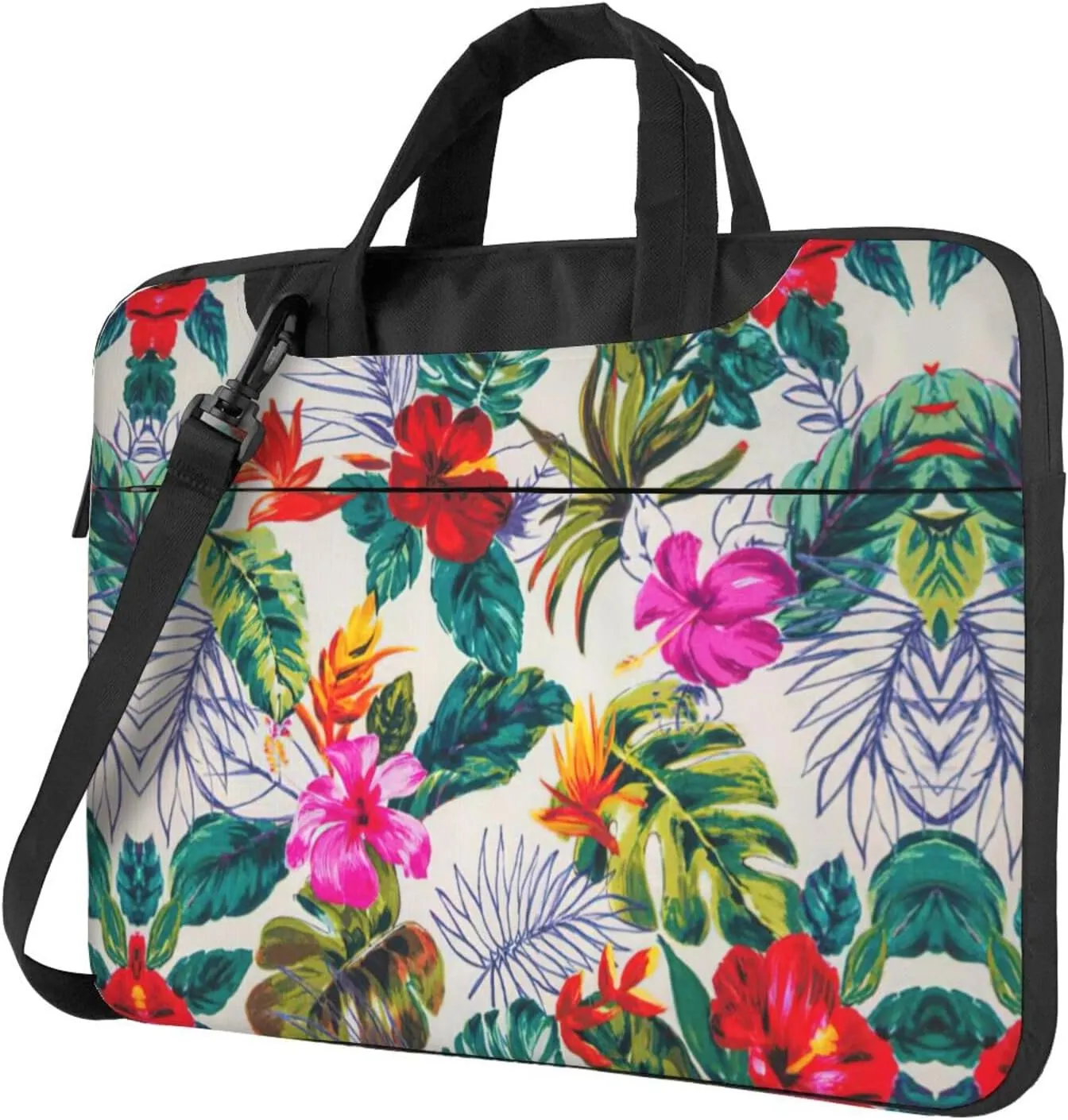 Flowers And Leaves Laptop Bag - Shockproof & Stylish Laptop Handbag For Unique And Safe Laptop Transportation