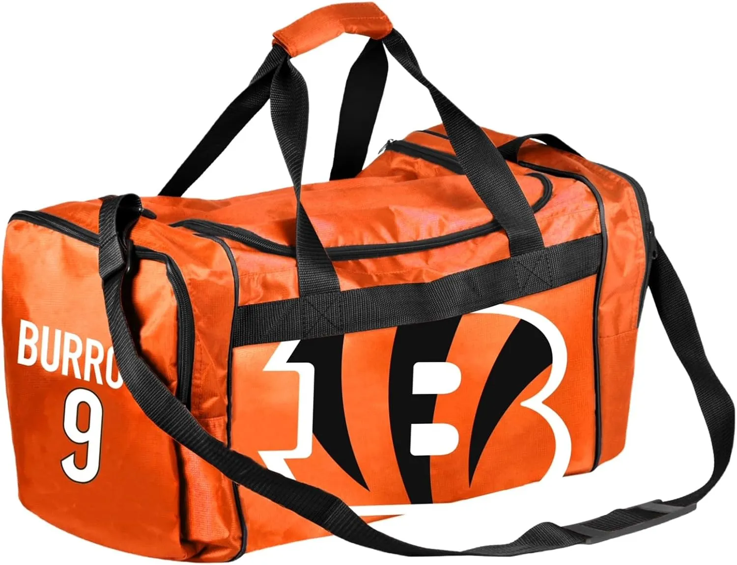 FOCO - NFL Cincinnati Bengals Official Duffel Gym Bag - Joe Burrow