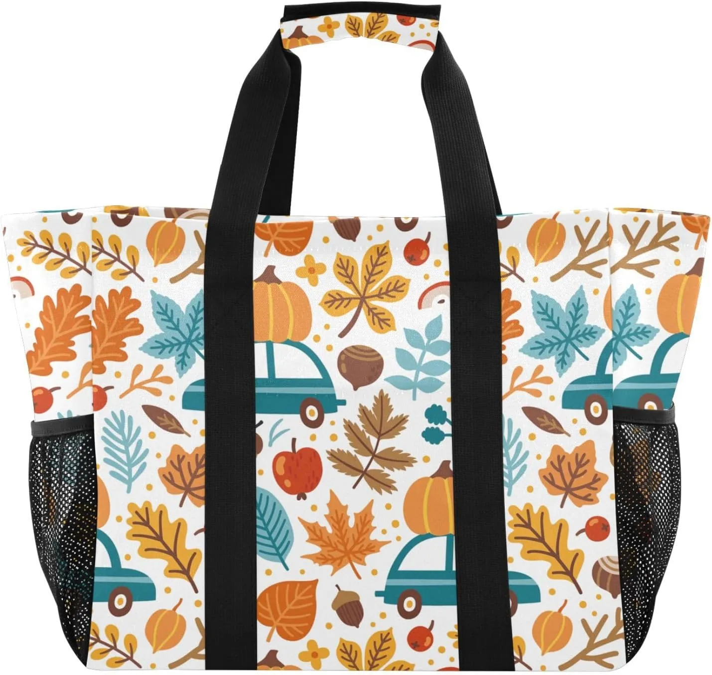 Foldable Grocery Reusable Tote Grocery Bag, Travel Canvas Shoulder Bags, Large Casual Laundry Pool Beach Bag