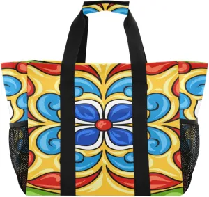 Foldable Grocery Reusable Tote Grocery Bag, Travel Canvas Shoulder Bags, Large Casual Laundry Pool Beach Bag
