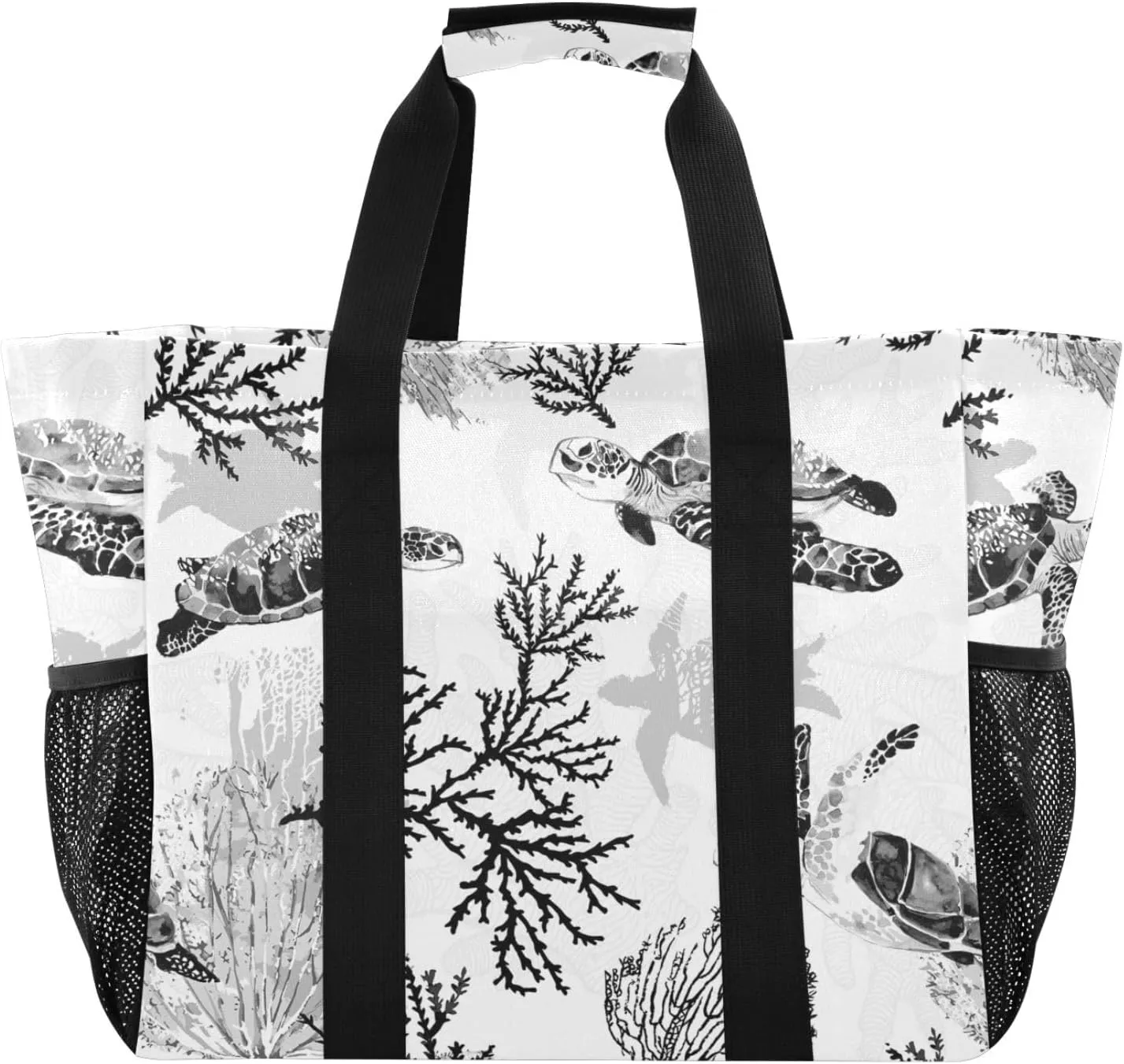Foldable Grocery Reusable Tote Grocery Bag, Travel Canvas Shoulder Bags, Large Casual Laundry Pool Beach Bag