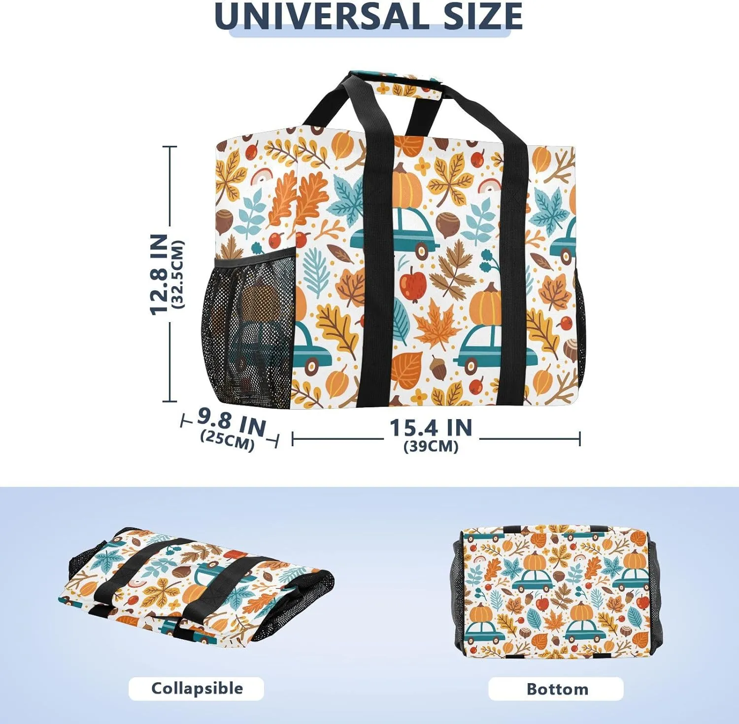 Foldable Grocery Reusable Tote Grocery Bag, Travel Canvas Shoulder Bags, Large Casual Laundry Pool Beach Bag