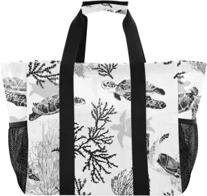 Foldable Grocery Reusable Tote Grocery Bag, Travel Canvas Shoulder Bags, Large Casual Laundry Pool Beach Bag