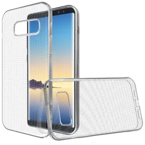 For Samsung Galaxy Note 8 Hybrid Transparent TPU Rubber Silicone Simple Basic Minimalistic Gel Shockproof Protective Back Clear Phone Case Cover
