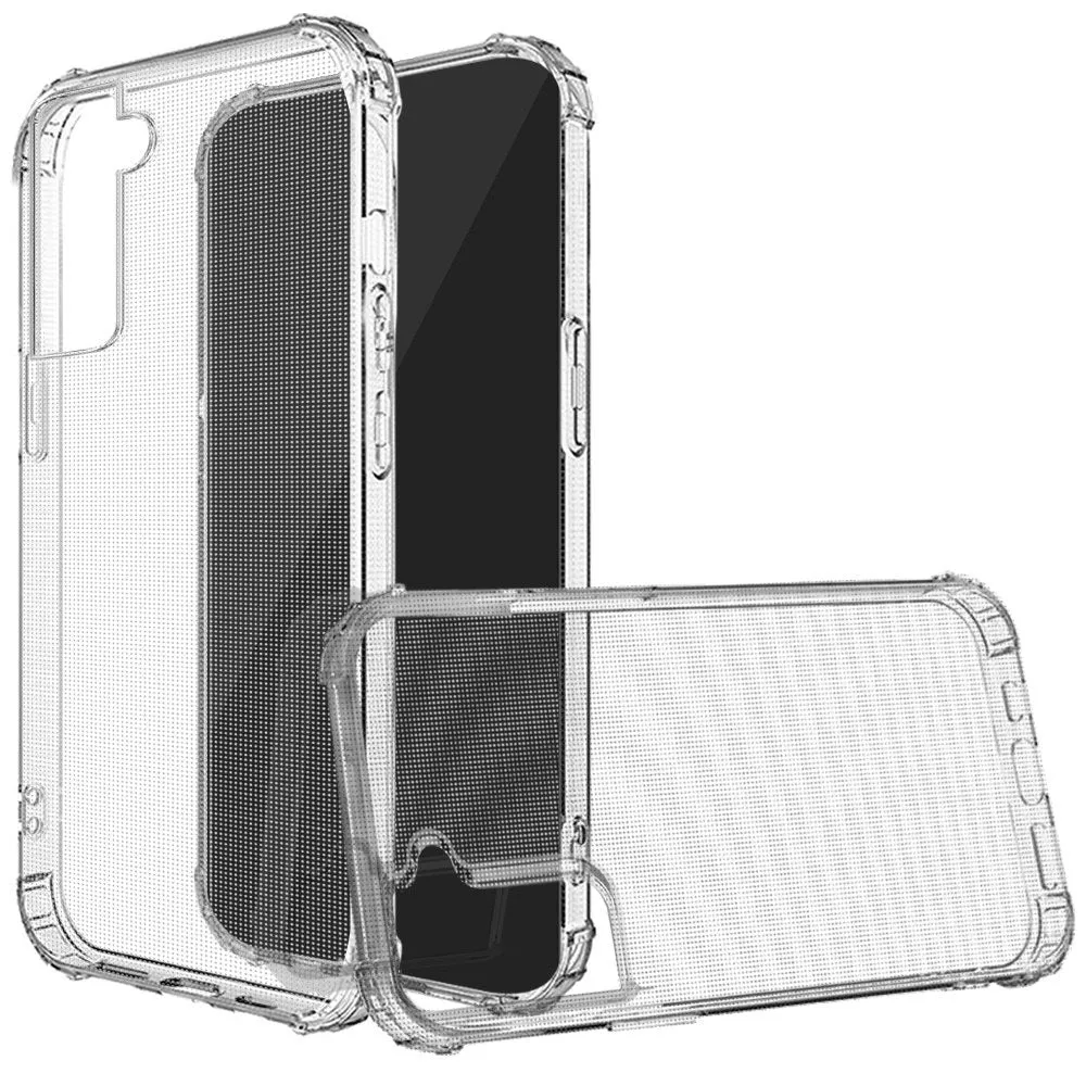 For Samsung Galaxy S21 FE /Fan Edition Hybrid Transparent Thick Pure TPU Rubber Silicone 4 Corners Gel Shockproof Protective Slim Back Clear Phone Case Cover