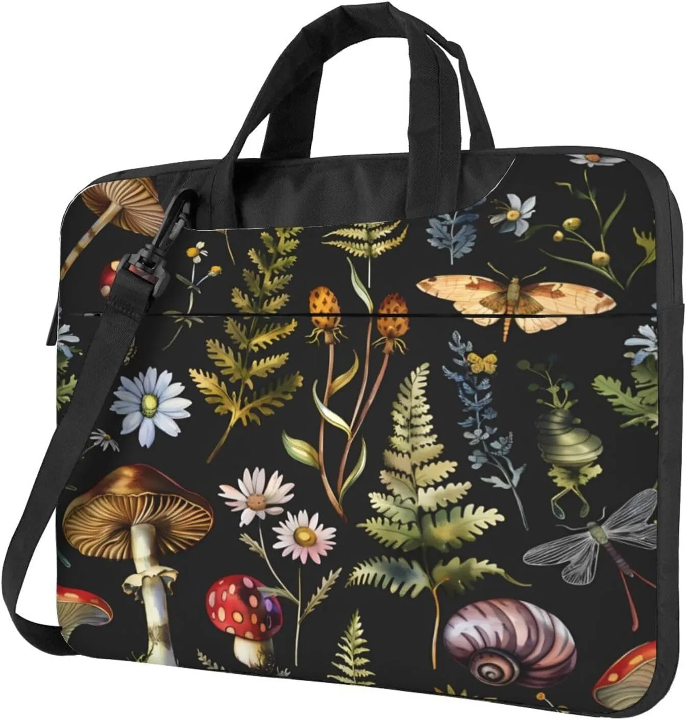 Forest Mushroom Snails Leaves Laptop Case Bag Computer Messenger Bag Briefcase Laptop Sleeve