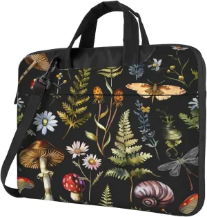 Forest Mushroom Snails Leaves Laptop Case Bag Computer Messenger Bag Briefcase Laptop Sleeve