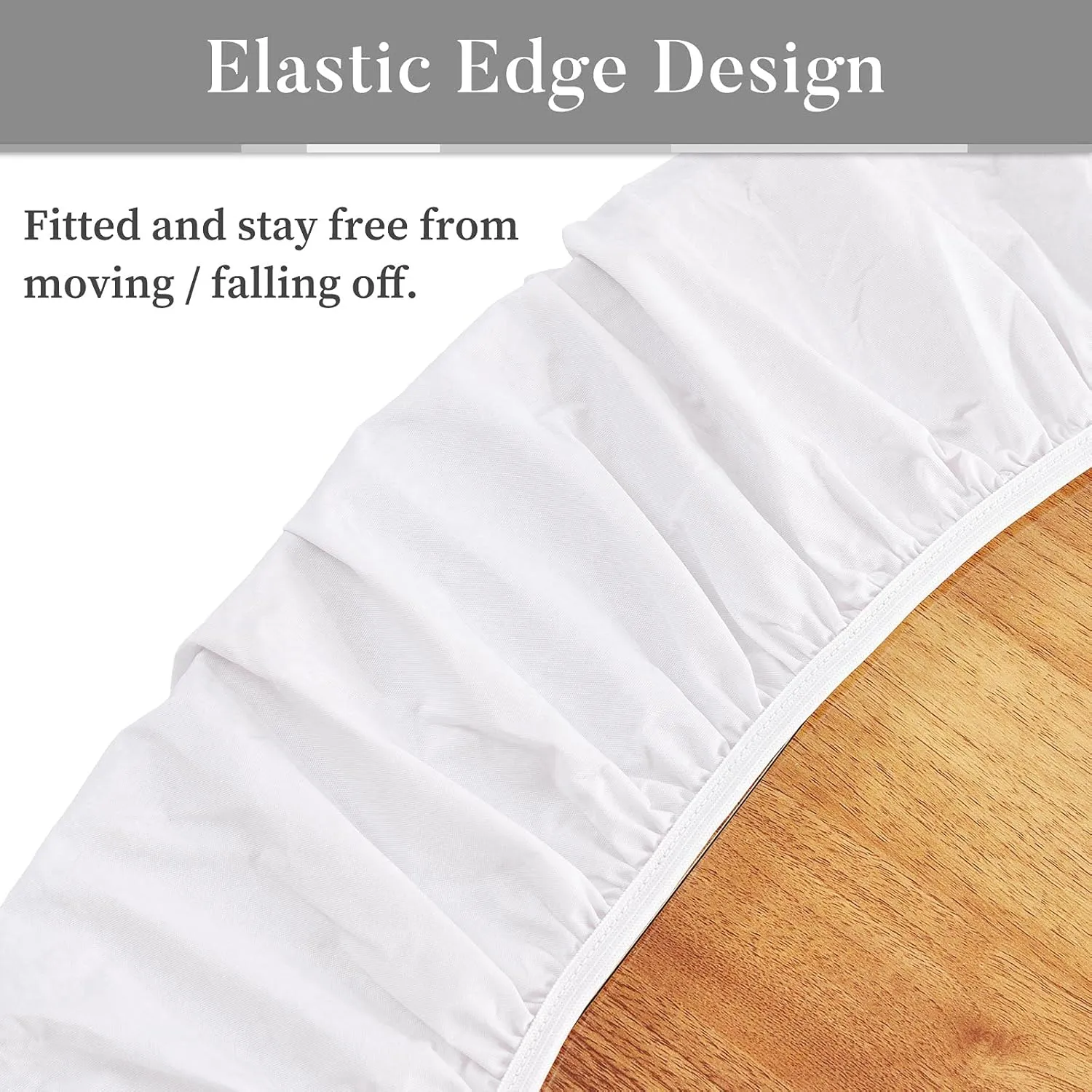 Forest Round Fitted Tablecloth Cover,Pathway in Pond Over Lake Natural Rainforests Print Elastic Edged Polyester Fitted Table Pad Fit Round Tables for Kitchen Dining Party-60x60 in