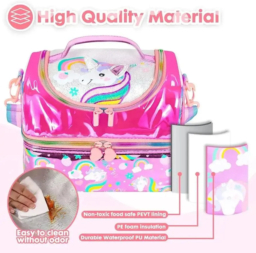 FOREVER GLITTER DUAL COMPARTMENT LUNCH BAG