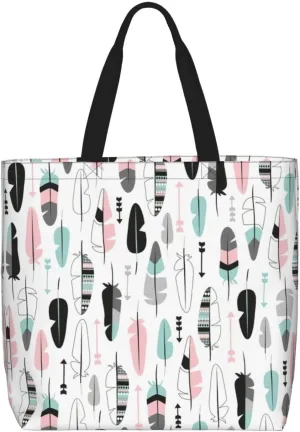 Formulas Shapes Theory Math Lesson Word Print Tote Bag Shoulde Bag Handbag Grocery Bags Reusable For Office Shopping Travel
