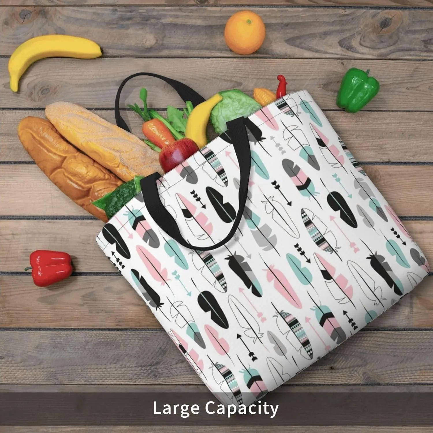 Formulas Shapes Theory Math Lesson Word Print Tote Bag Shoulde Bag Handbag Grocery Bags Reusable For Office Shopping Travel