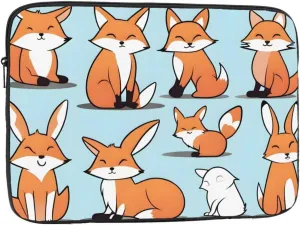 Fox In Different Poses Laptop Inner Bag Laptop Sleeve Case Briefcase Carrying Laptop Cover