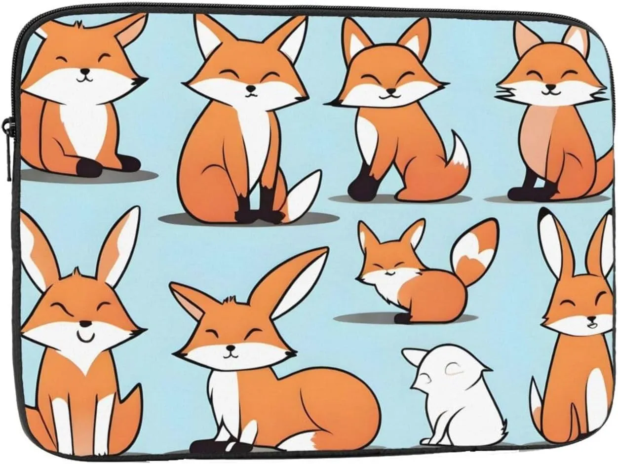 Fox In Different Poses Laptop Inner Bag Laptop Sleeve Case Briefcase Carrying Laptop Cover