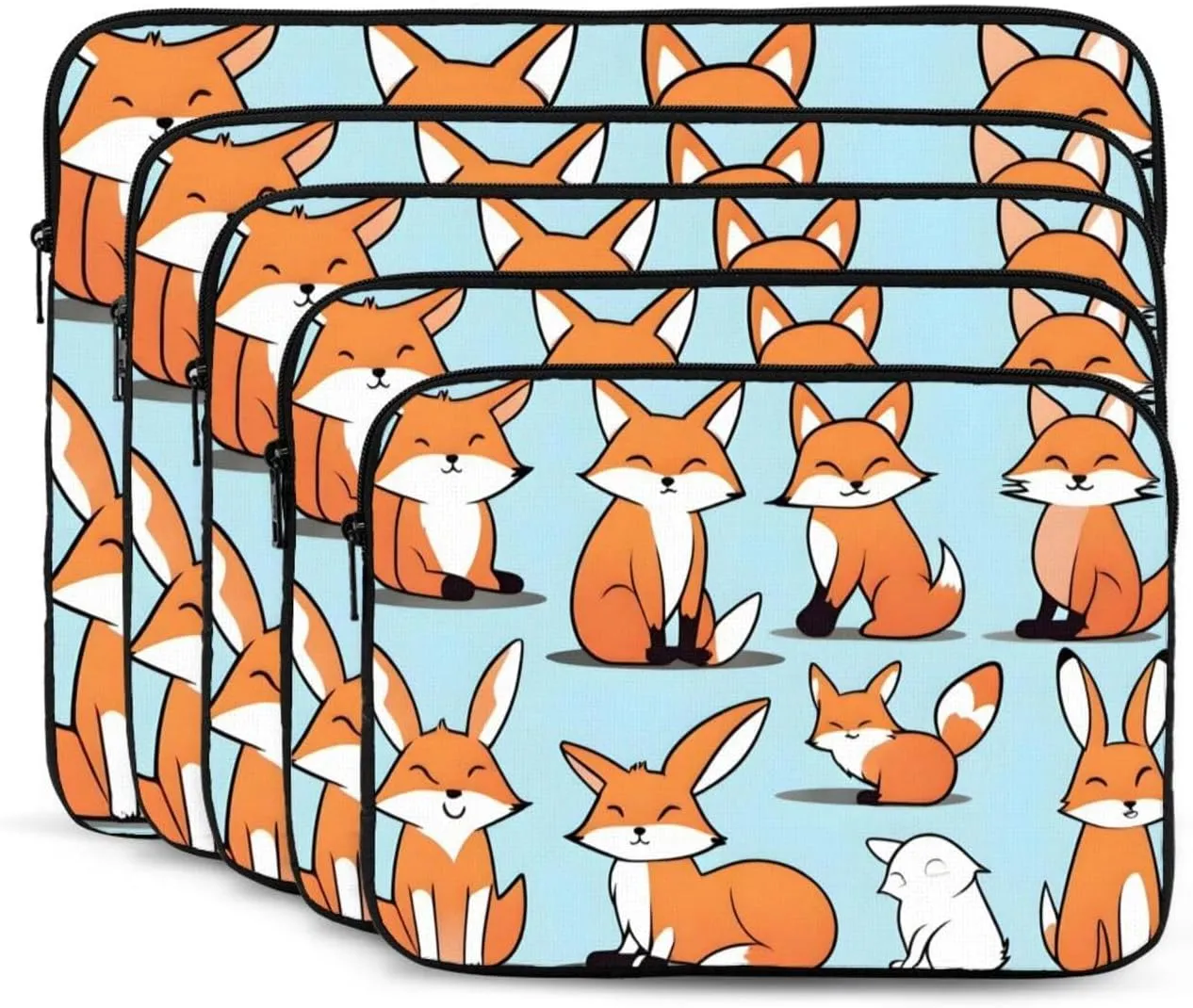 Fox In Different Poses Laptop Inner Bag Laptop Sleeve Case Briefcase Carrying Laptop Cover