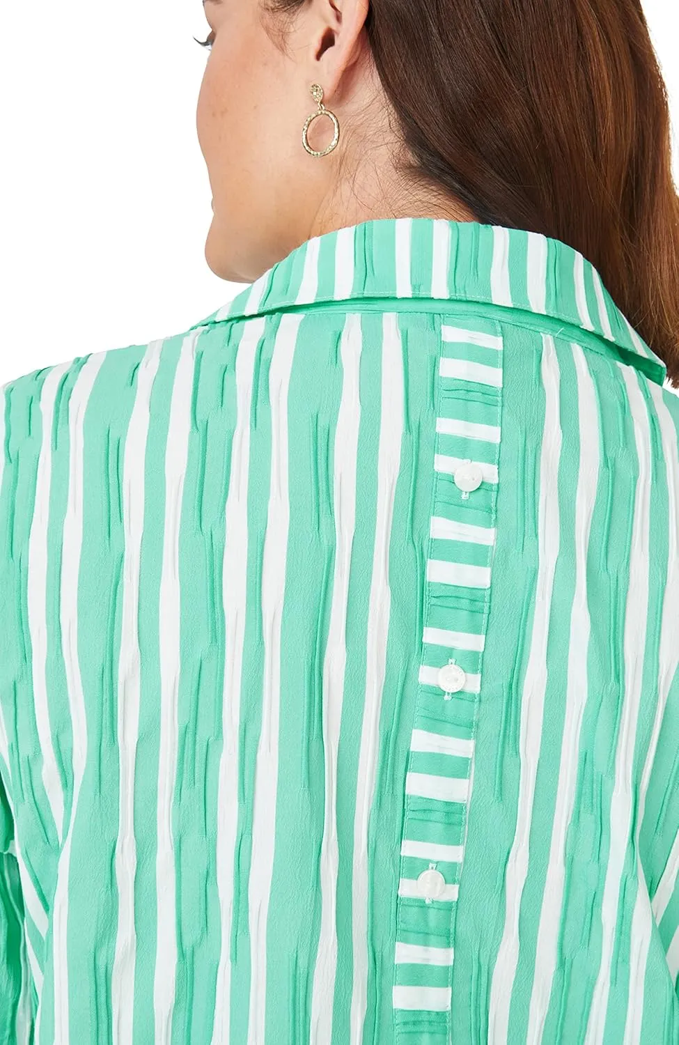 Foxcroft Women's Pamela 3/4 Sleeve Beach Stripe Tunic