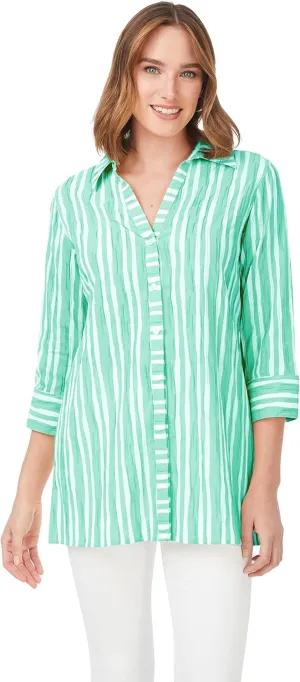 Foxcroft Women's Pamela 3/4 Sleeve Beach Stripe Tunic