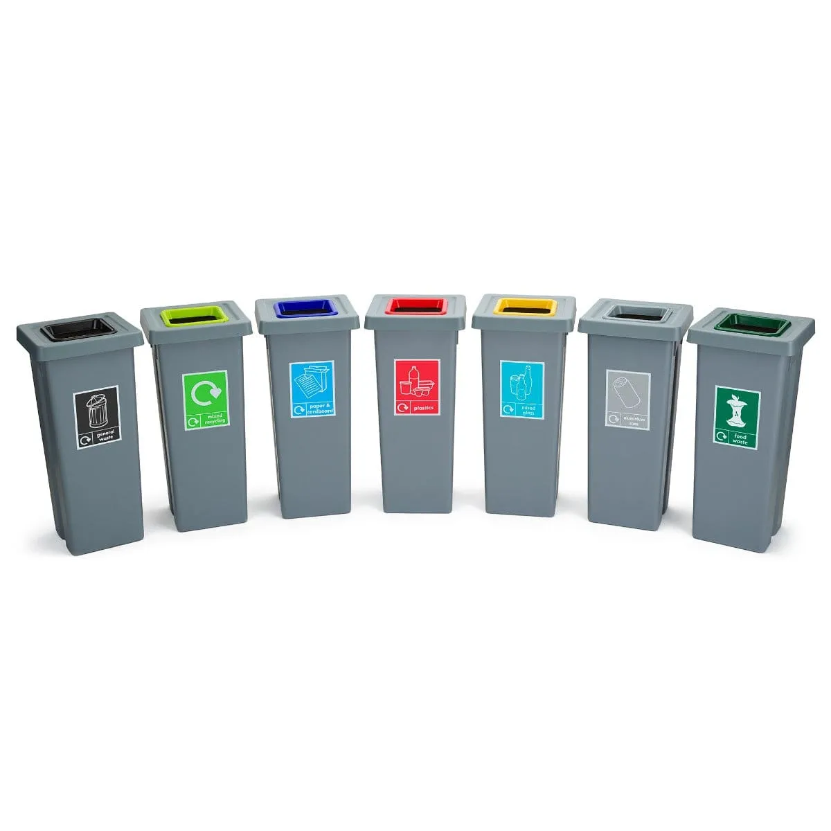 Freestanding Colour Coded Recycling Bin - Available in 3 Sizes