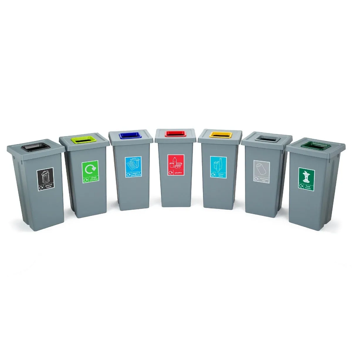 Freestanding Colour Coded Recycling Bin - Available in 3 Sizes