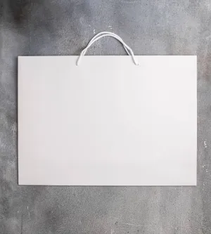 FSC® White Gloss Laminated Rope Handle Paper Bags - 550x130x400mm
